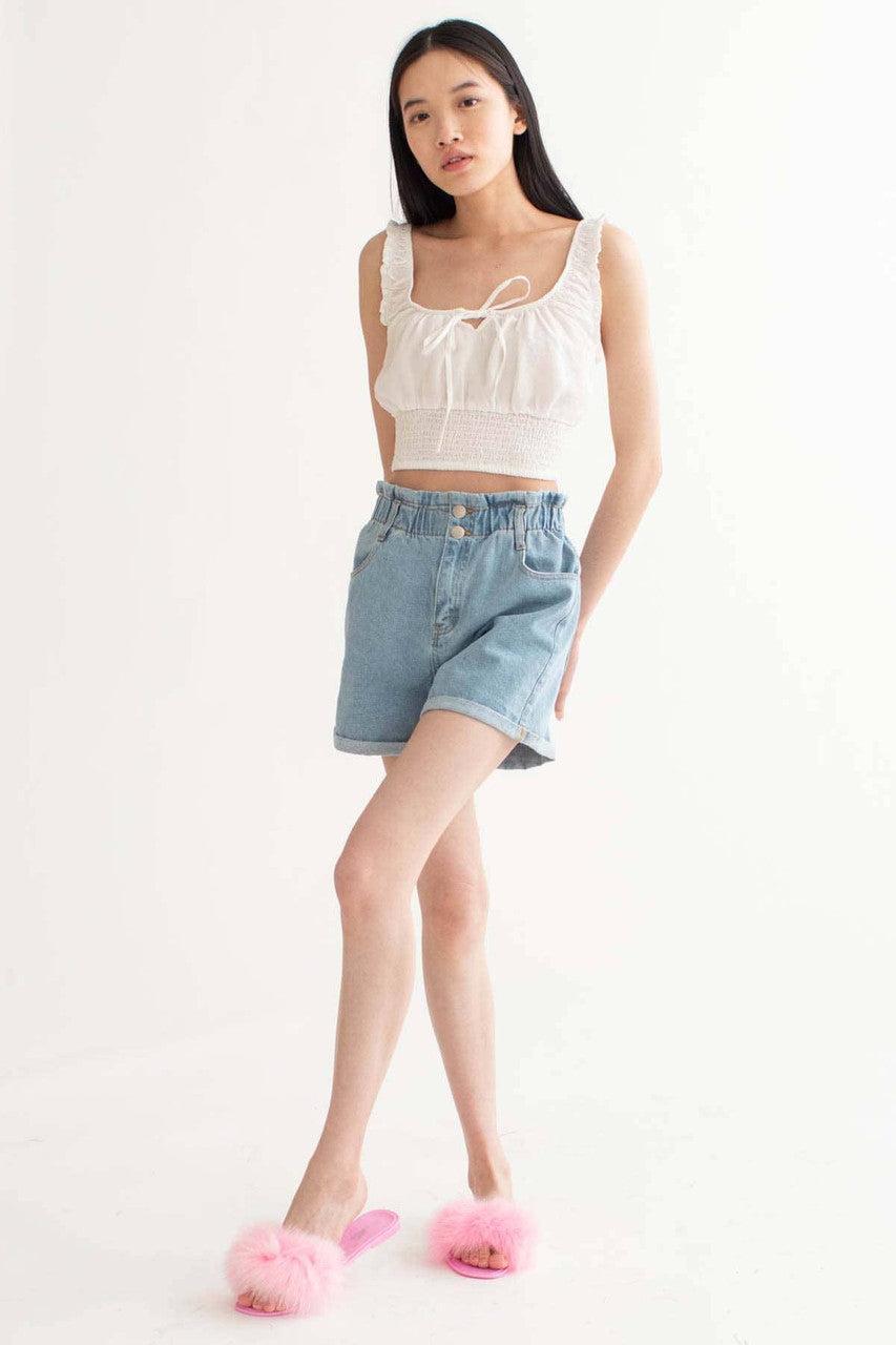 White Milkmaid Crop Top Product Image