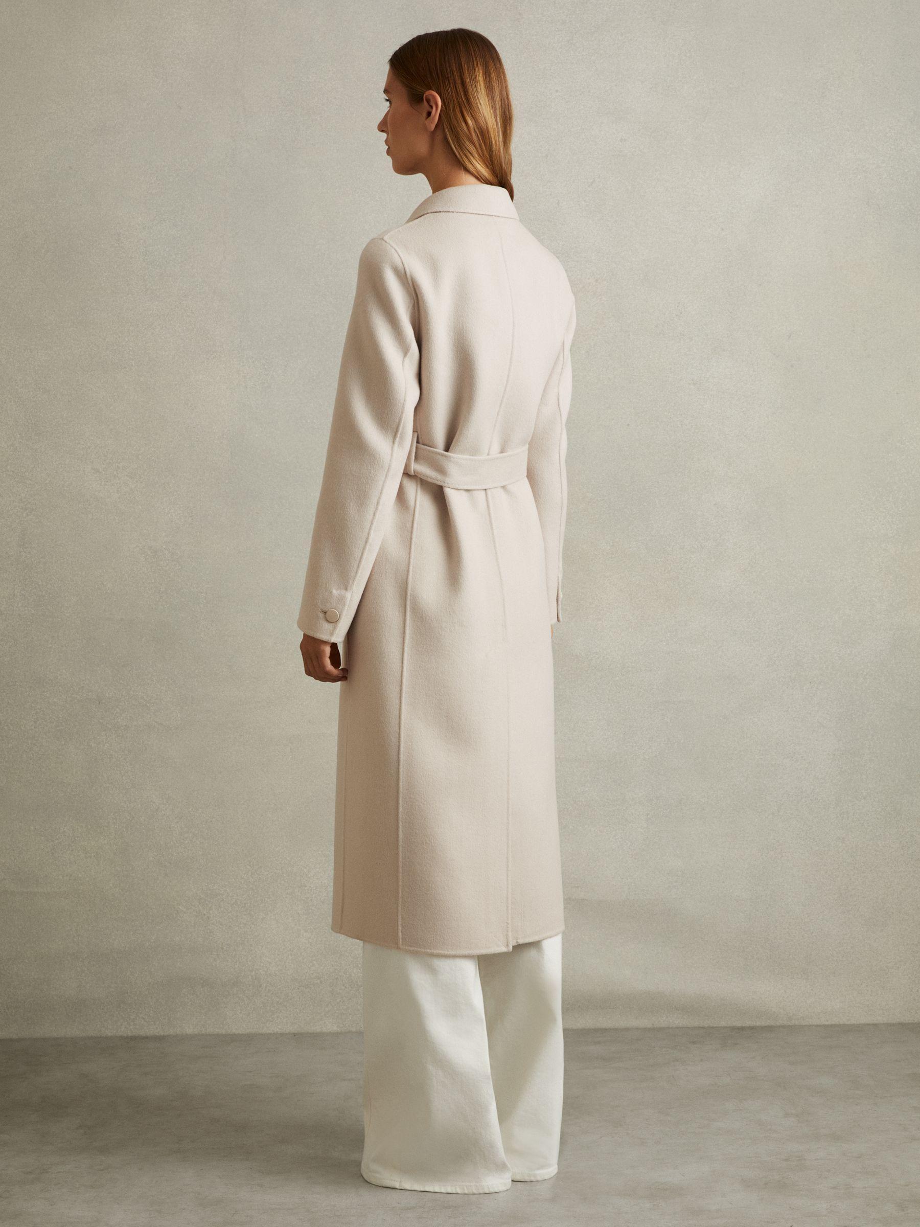 Petite Wool-Blend Double-Breasted Blindseam Coat in Neutral Product Image