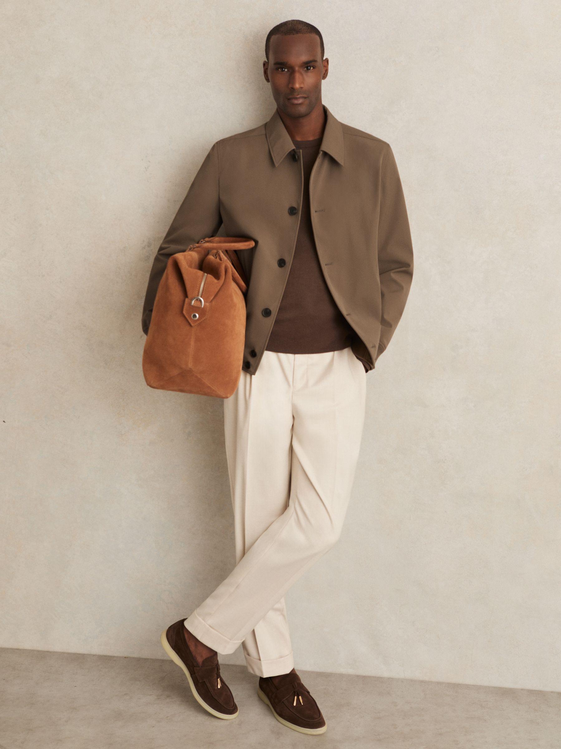 Technical Button Through Jacket in Chestnut Brown Product Image