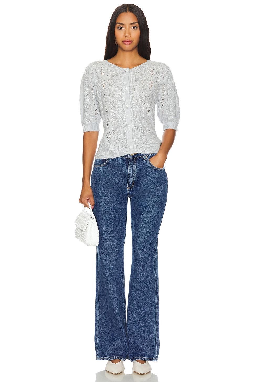 Lacey Puff Sleeve Crew Cardi 525 Product Image