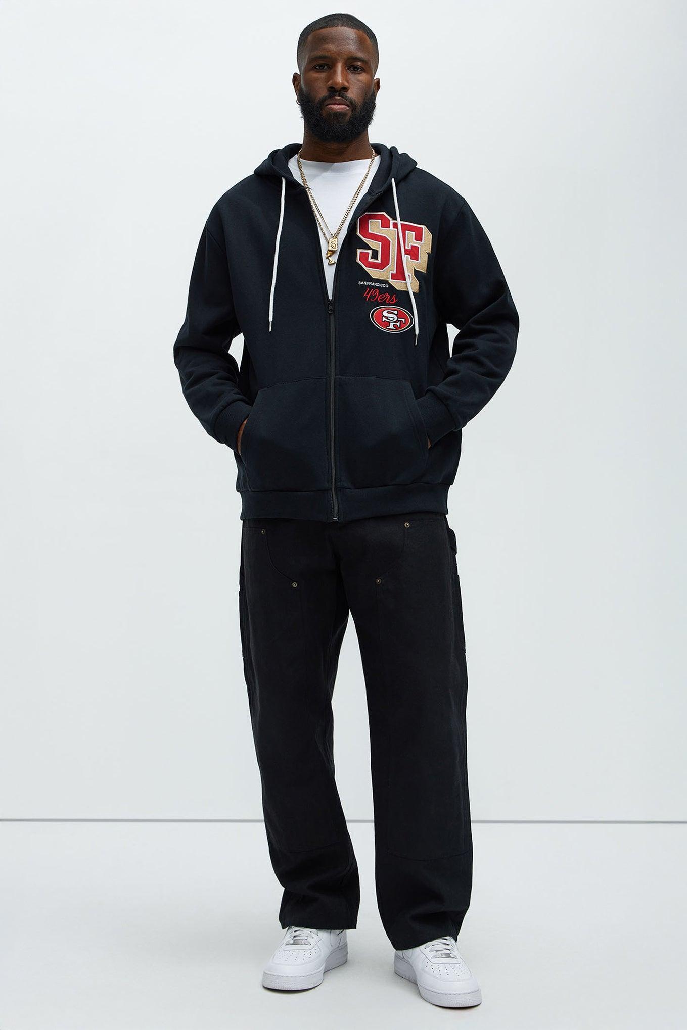 49ers Bold Zipp Hoodie - Black Product Image