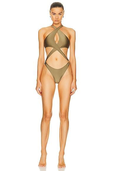 Bananhot Kaia One Piece Swimsuit in Olive Product Image