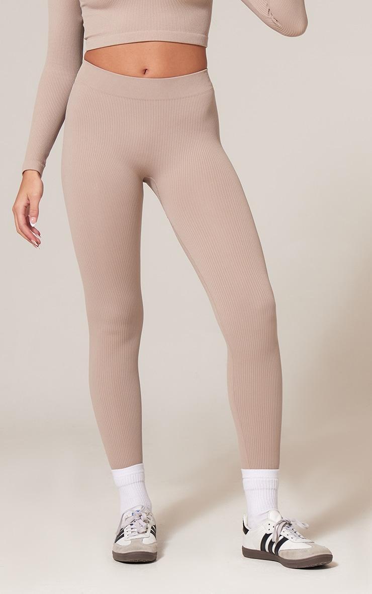 Stone Structured Snatched Rib Leggings Product Image