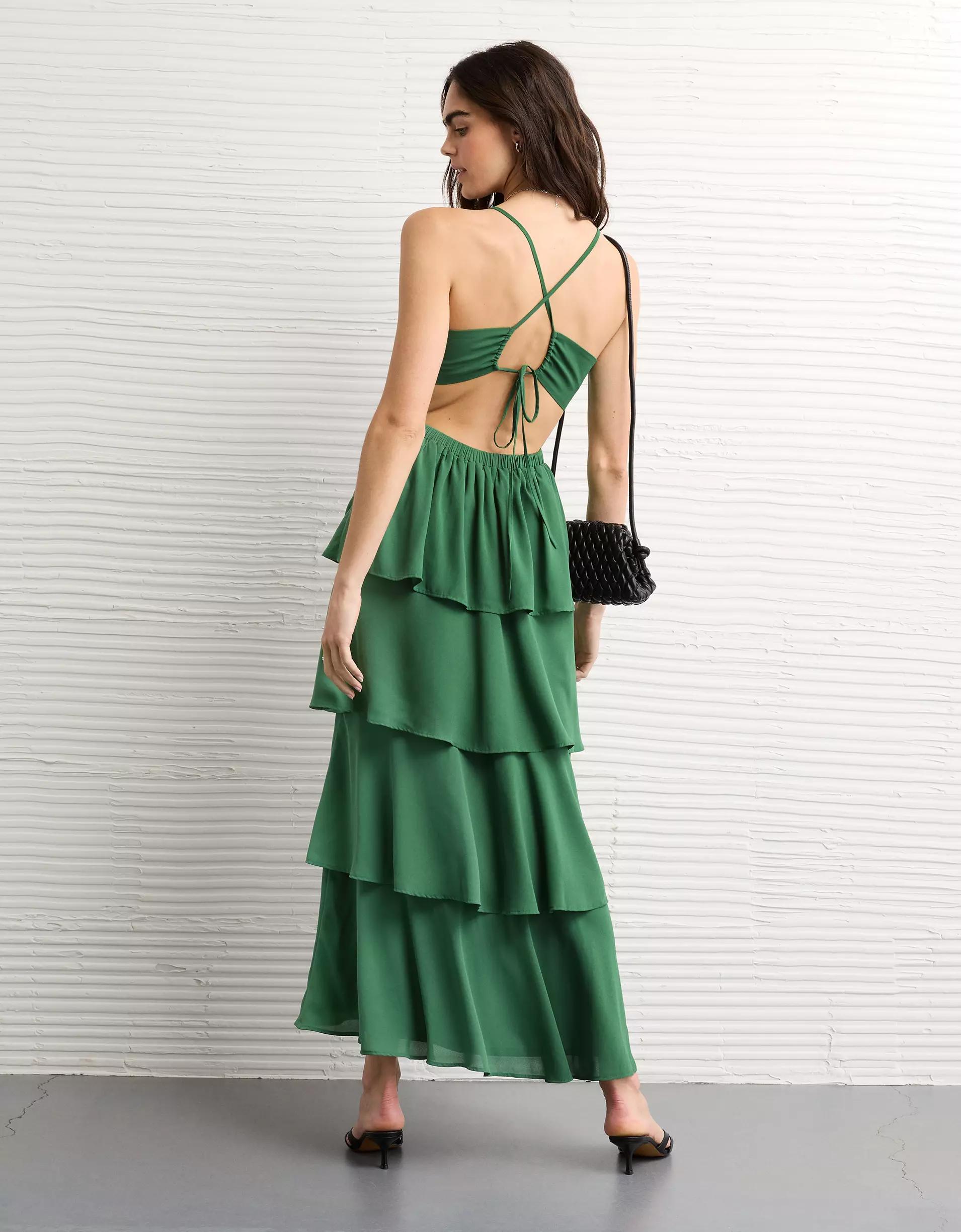 AE Cut-Out Tiered Maxi Dress Women's Product Image