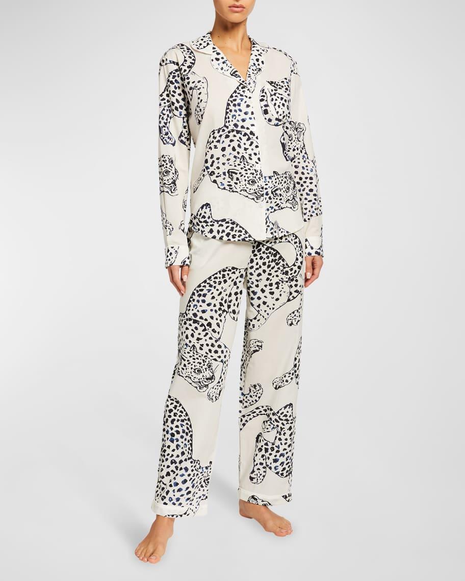 Large Leopard Long-Sleeve Pajama Set Product Image