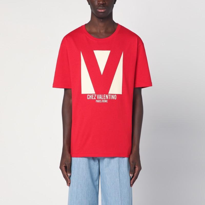 VALENTINO T-shirt Logo In Red Product Image