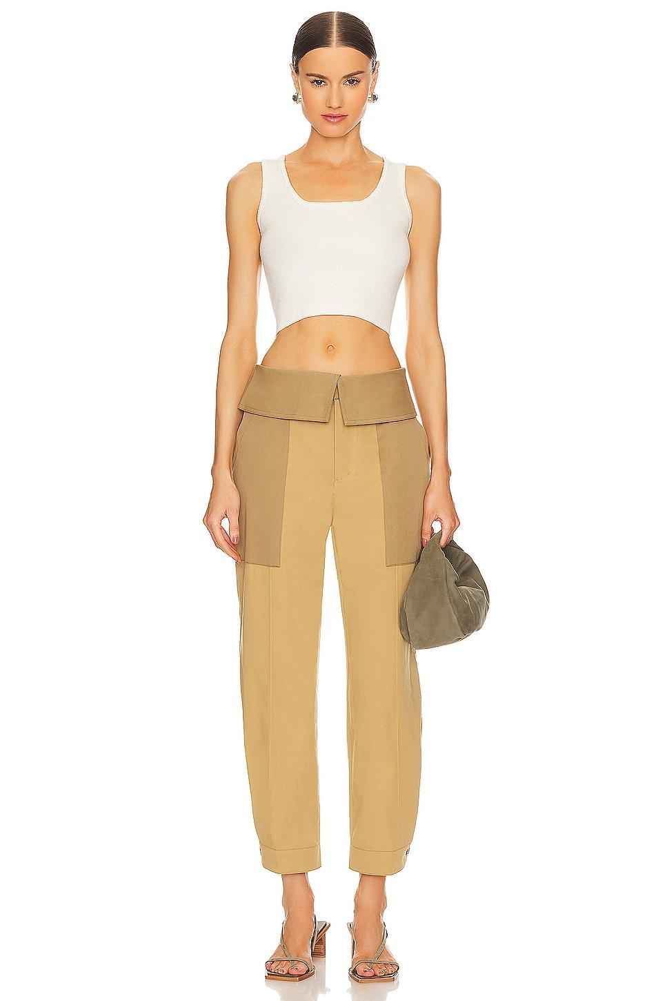 Womens Cotton Foldover Trousers Product Image