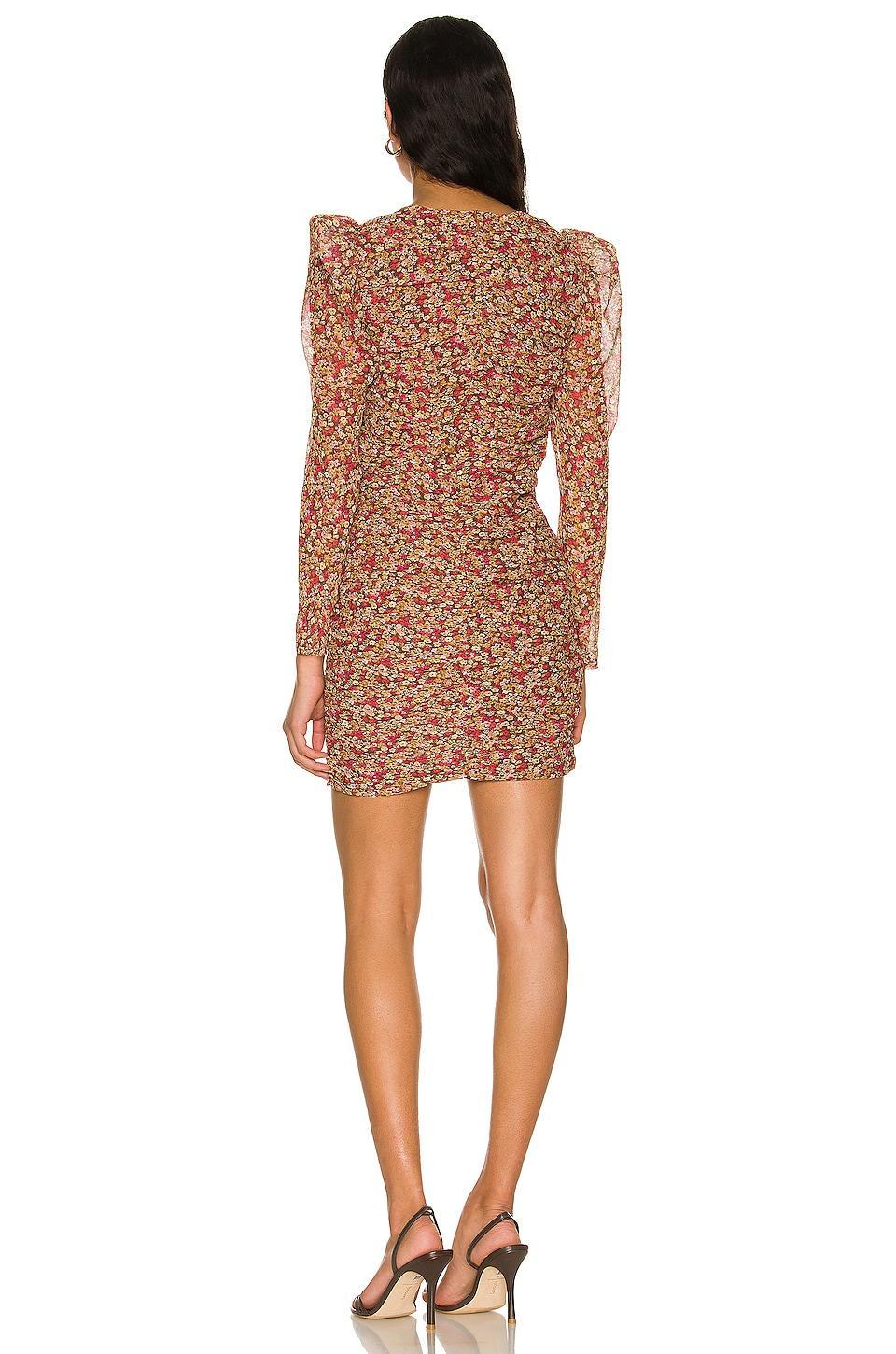 Ruched Ditsy Floral Mini Dress Bardot Product Image