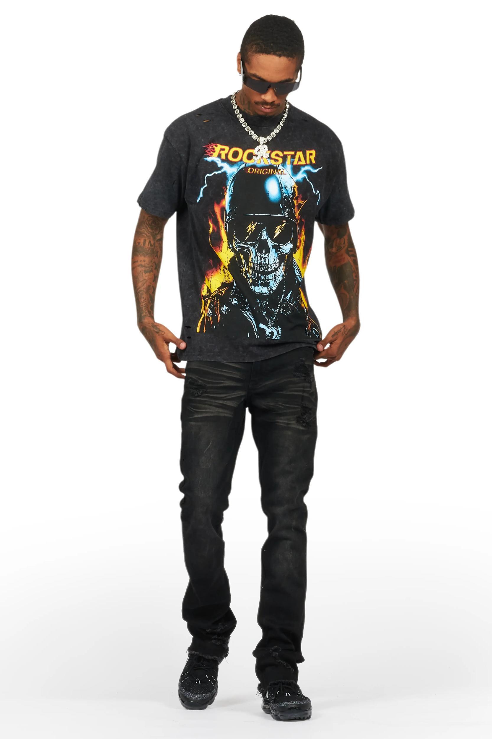 Jazzmyne Vintage Black Oversized T-Shirt Female Product Image