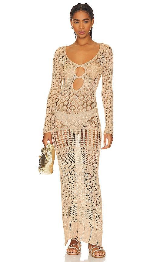 X Revolve Long Sleeve Crochet Maxi Dress SNDYS Product Image