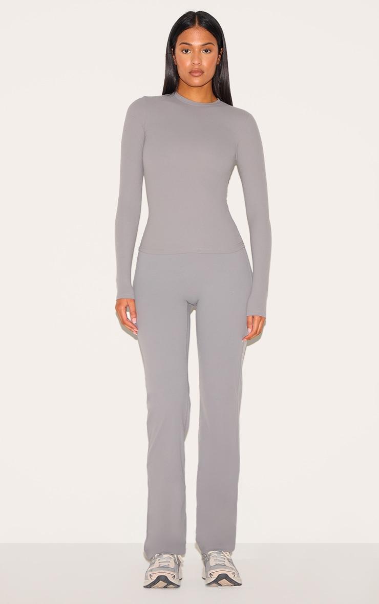 Tall Charcoal Snatched Sculpt Flare Pants Product Image