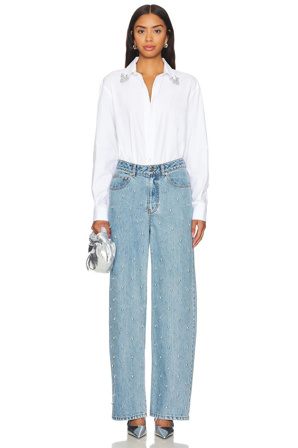 Bubble Embroidered Straight Leg Jeans LEJE Product Image