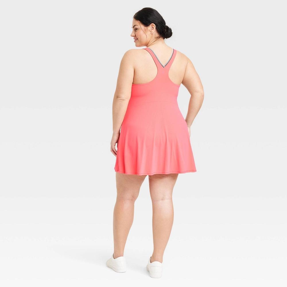 Women's Everyday Soft Active Dress - All In Motion™ Coral Red 1X: Moisture Wicking, Quick Dry, UPF 50+ Product Image