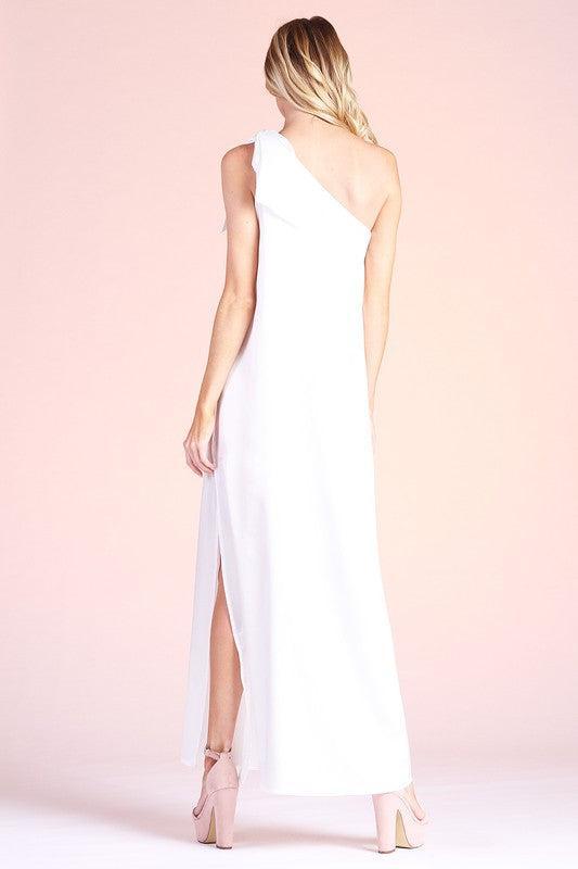 Hammered Satin One Shoulder Product Image