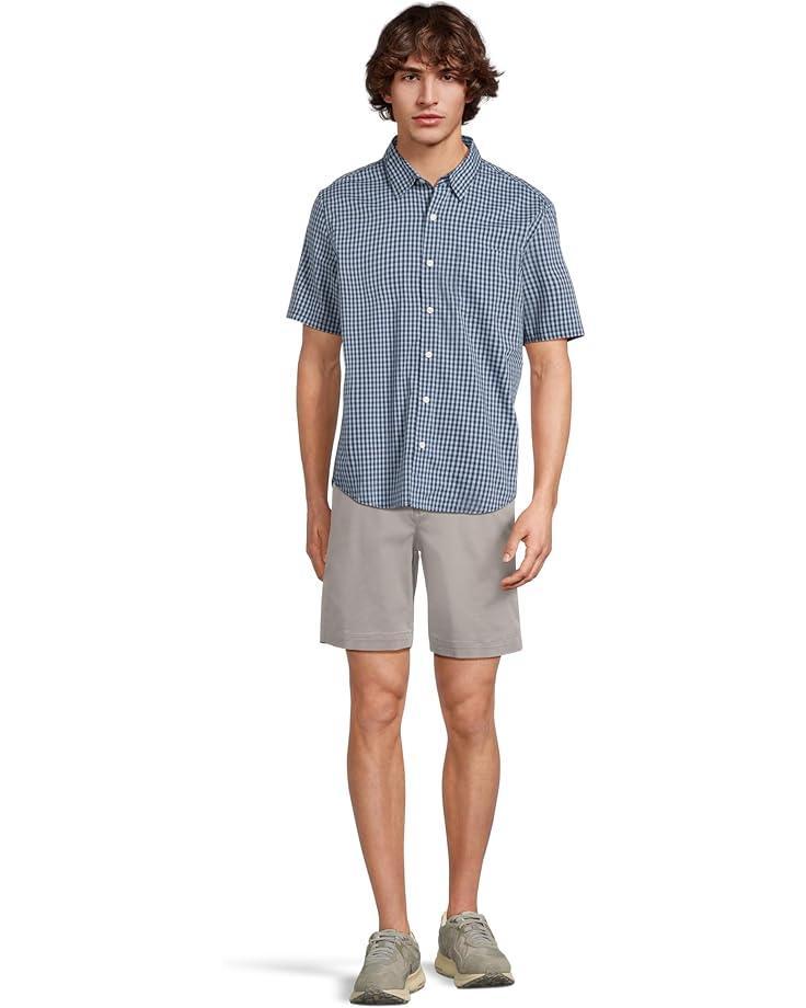 Men's L.L.Bean Comfort Stretch Performance Shirt, Short Sleeve, Slightly Fitted, Plaid Product Image