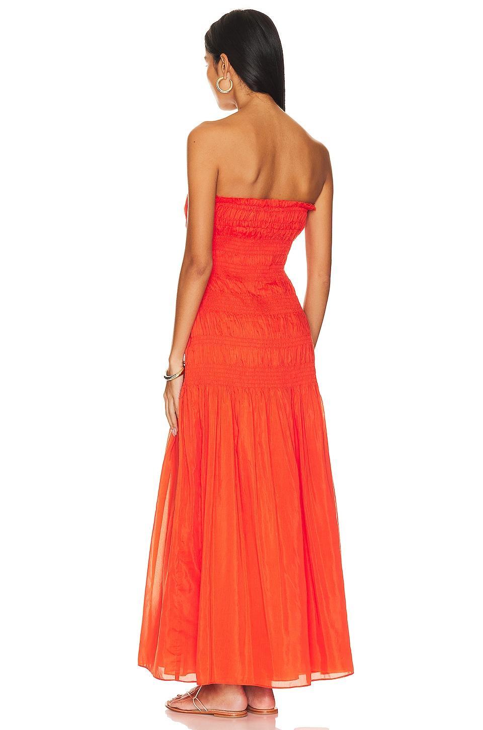 Kalli Strapless Smocked Maxi Dress NICHOLAS Product Image