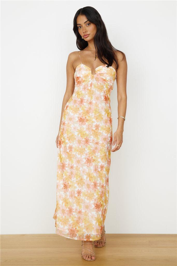 Follow You Anywhere Maxi Dress Orange Product Image