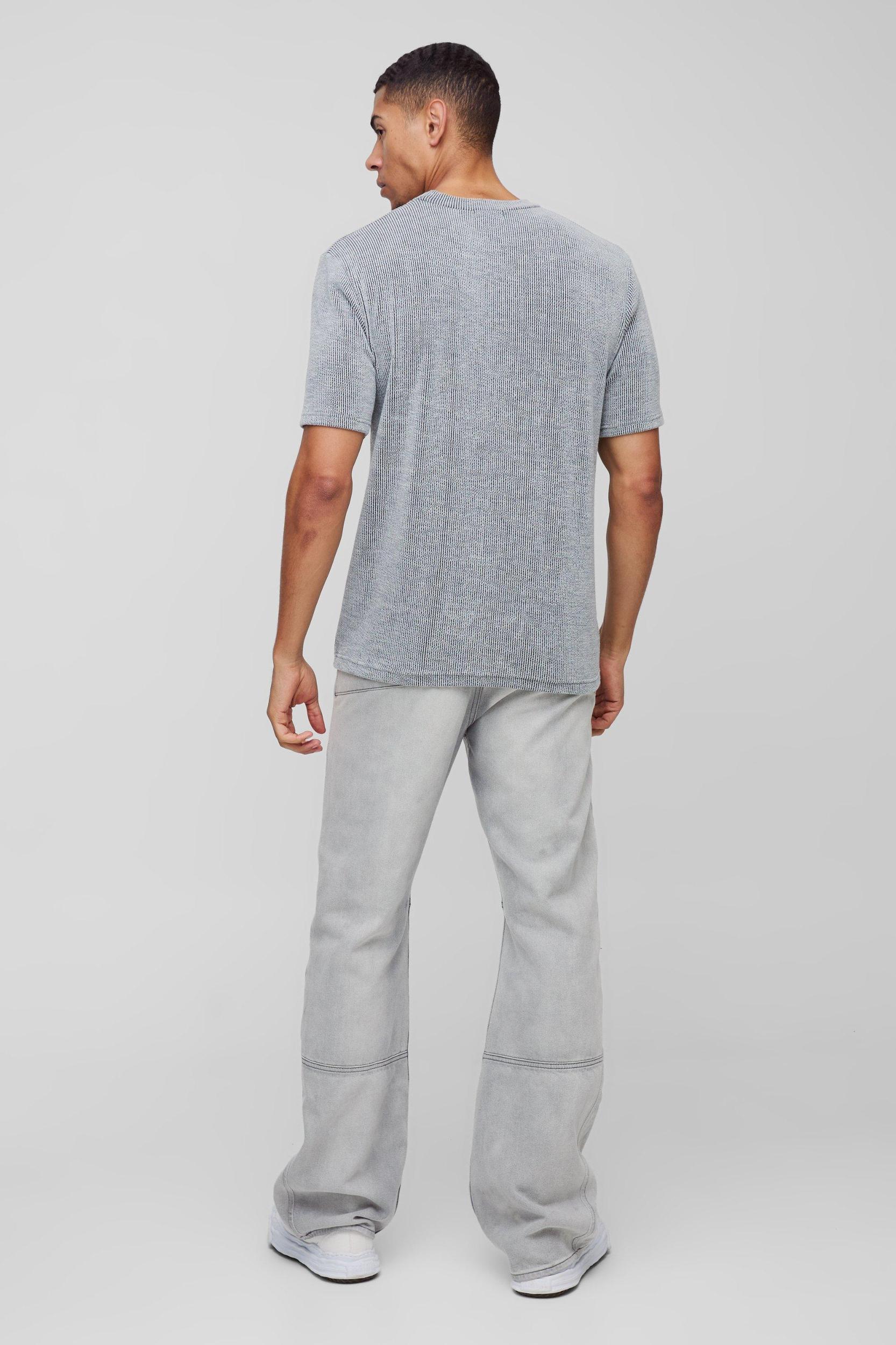 Regular Fit Contrast Rib T-Shirt | boohooMAN USA Product Image