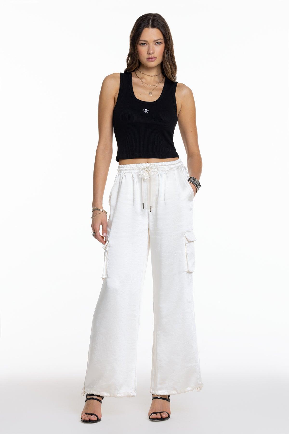 Camila Satin Cargo Pants Product Image