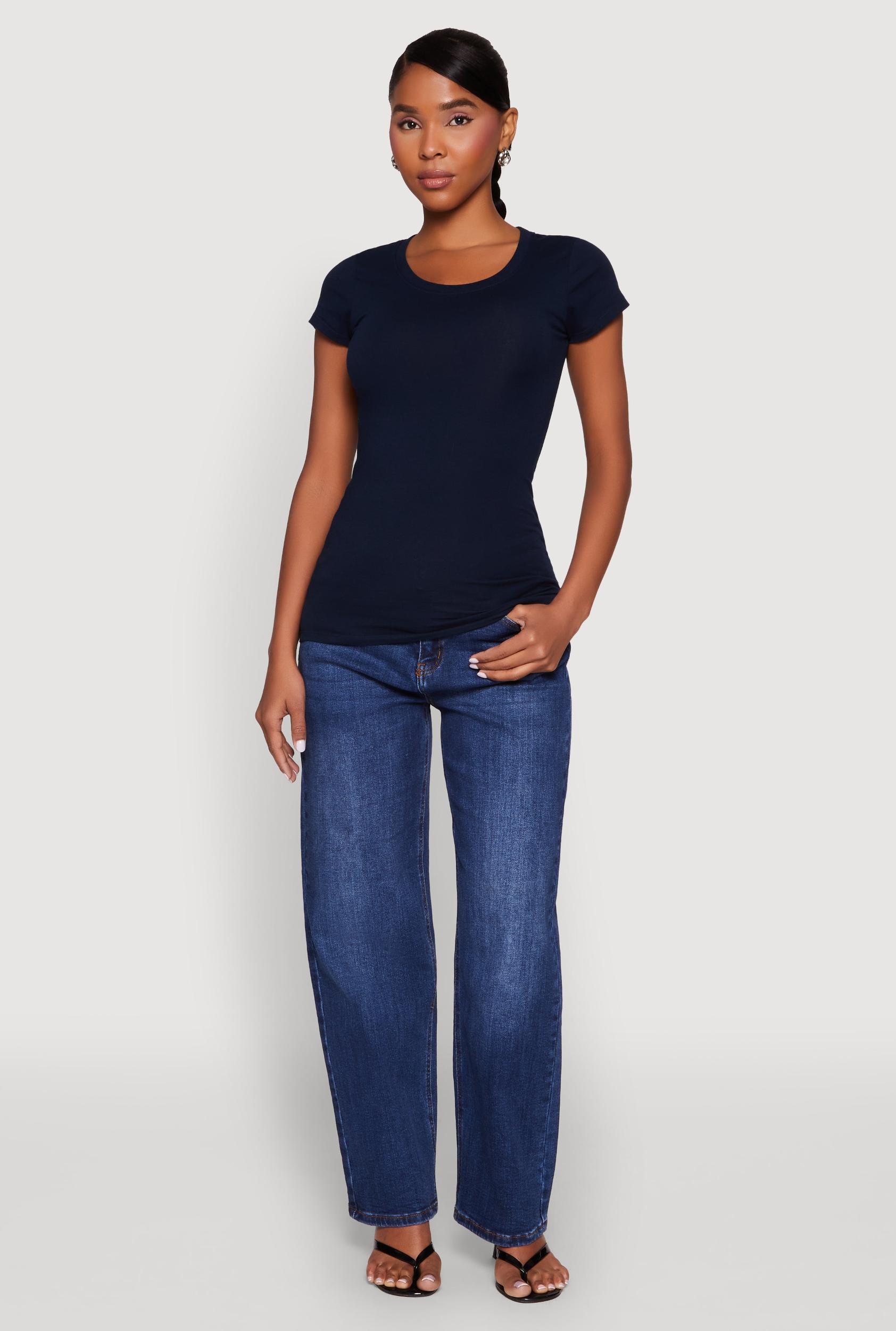 Womens Short Sleeve Scoop Neck Tee Product Image