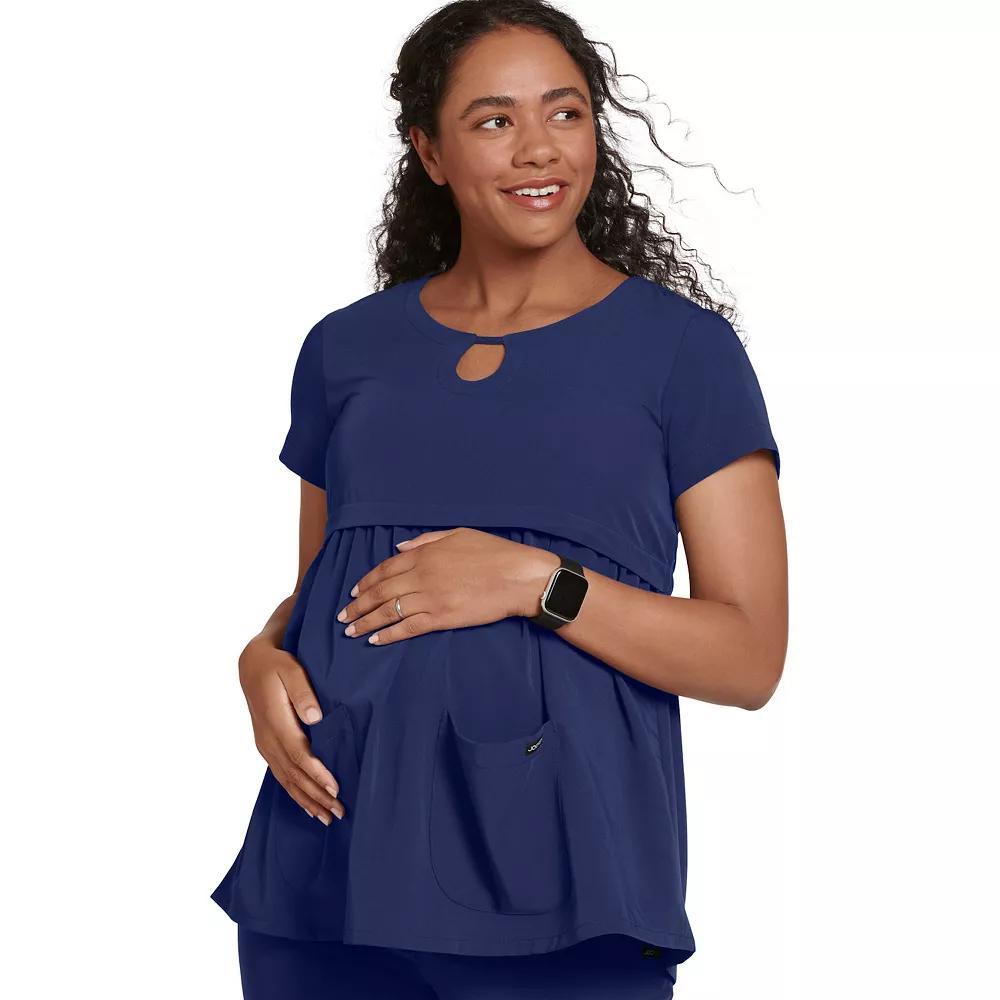 Maternity Jockey Scrubs Empire Waist Top 2461, Womens New Blue Product Image