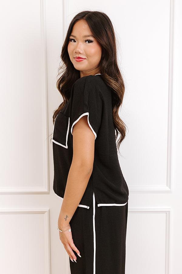 Upper East Ease Shift Top In Black Product Image