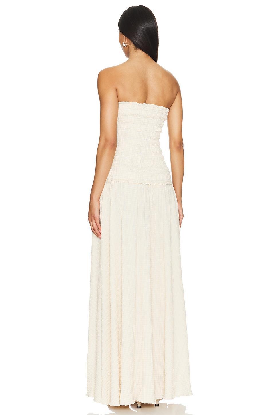 Lovers and Friends Gale Maxi Dress in Neutral Gingham Product Image