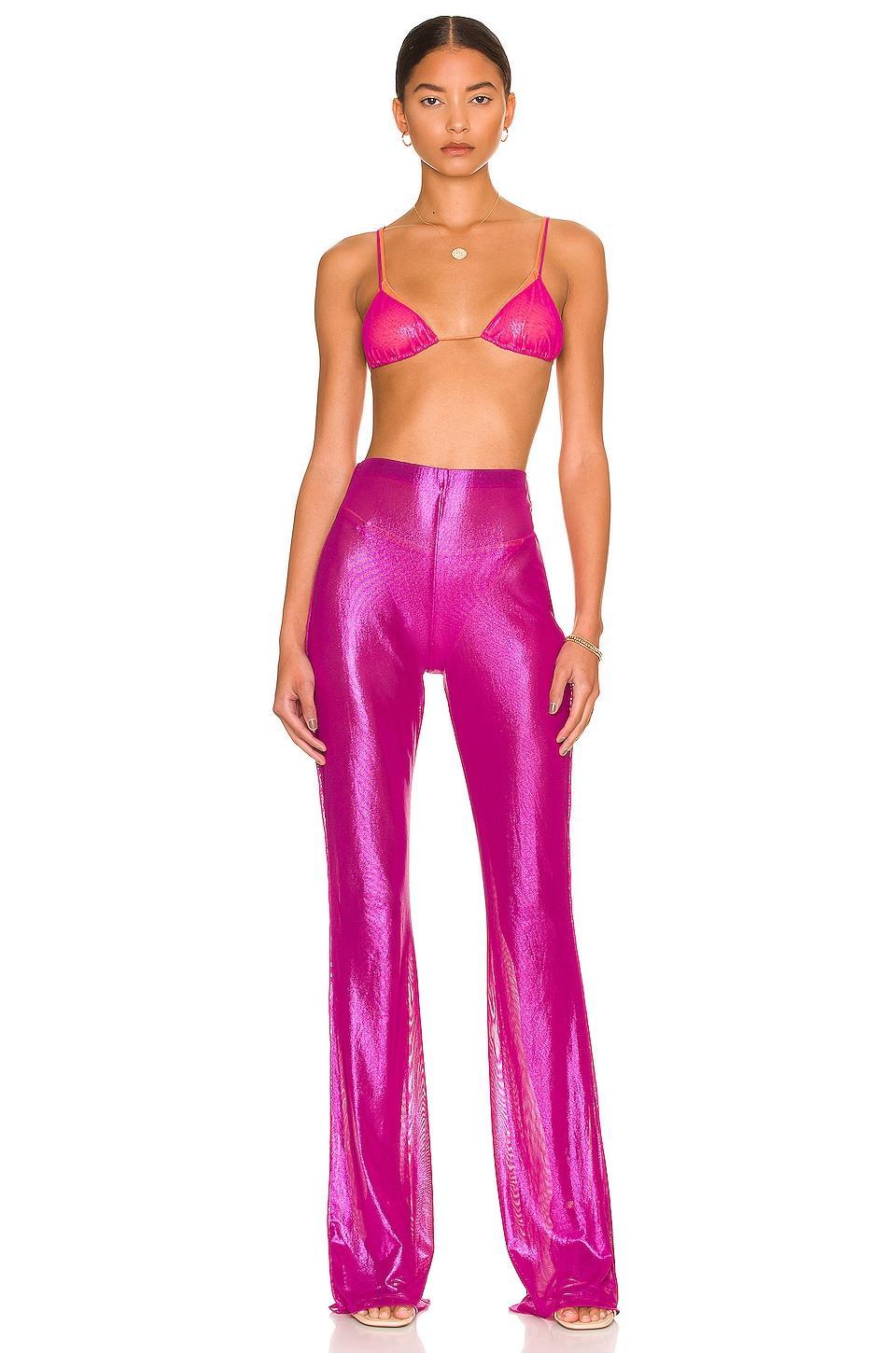 Lame Wide Leg Pant Product Image