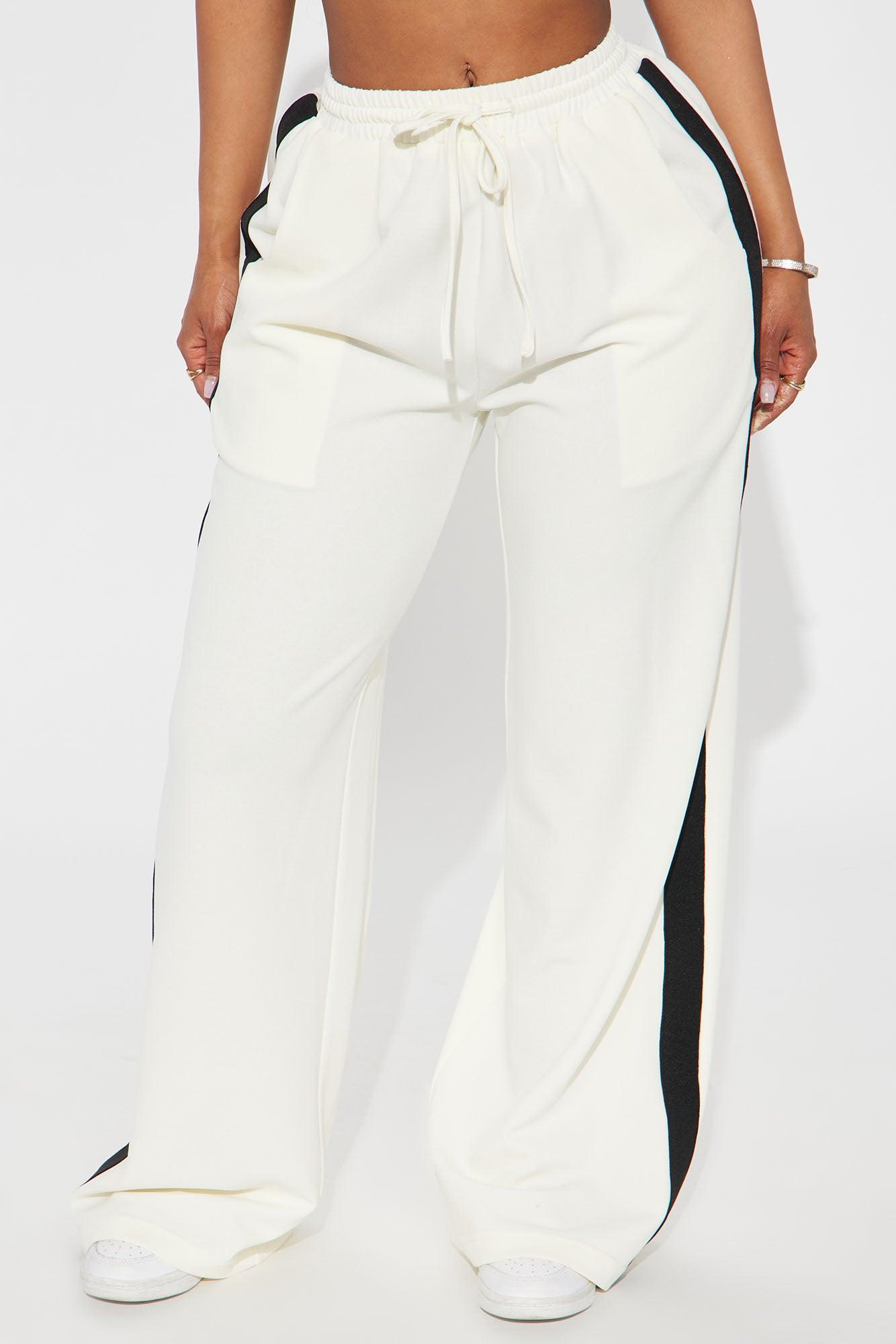 Point Of View Track Trouser Pant - Cream Product Image