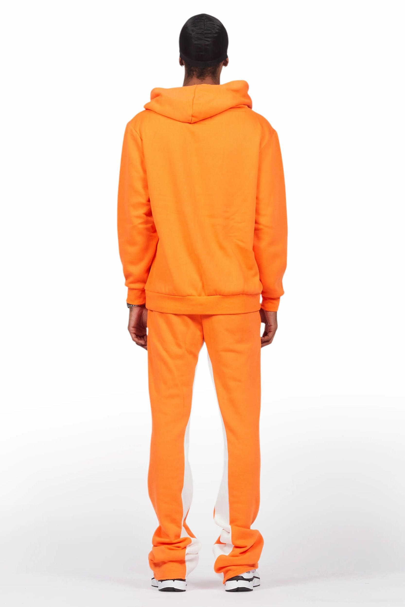 Briggs Orange Hoodie/Baggy Fit Pant Set Male Product Image