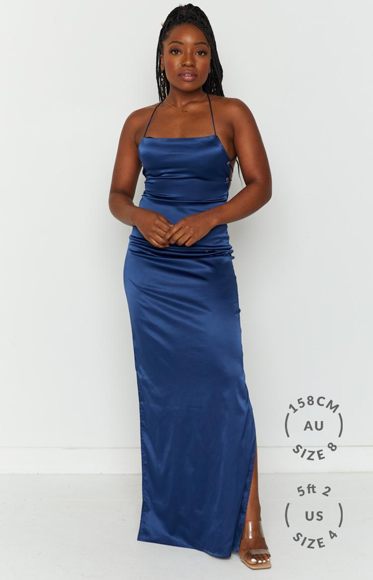Manhattan Slip Formal Dress Navy Product Image