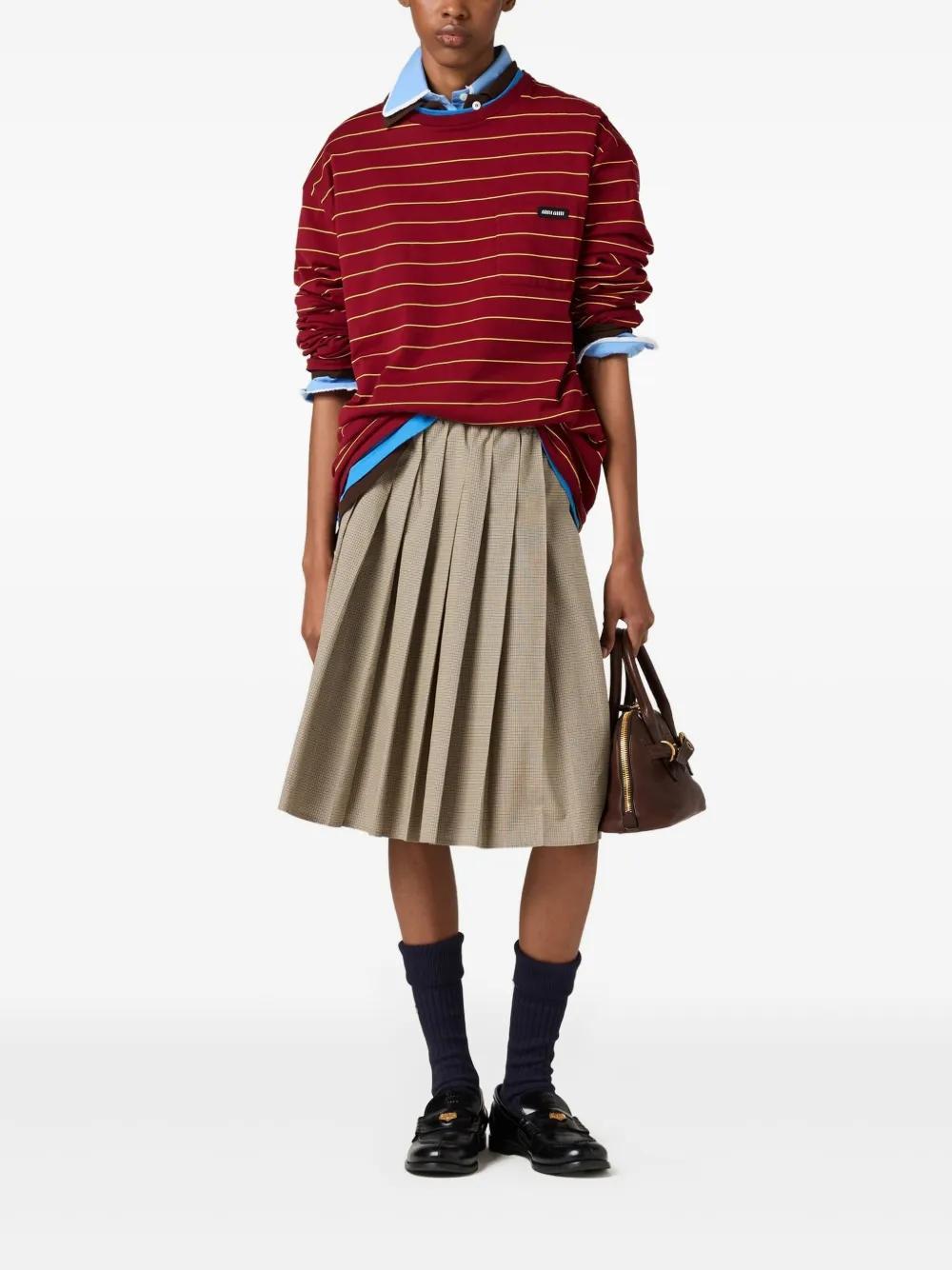 long-sleeved cotton T-shirt Product Image