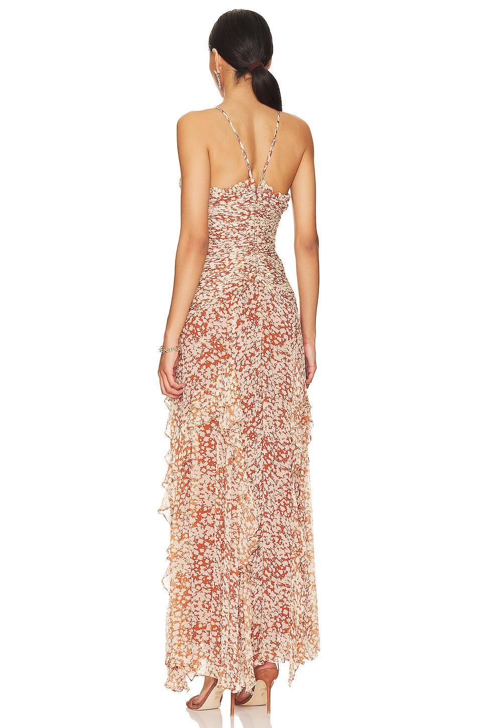 Hala Ruched Frill Maxi Dress Shona Joy Product Image