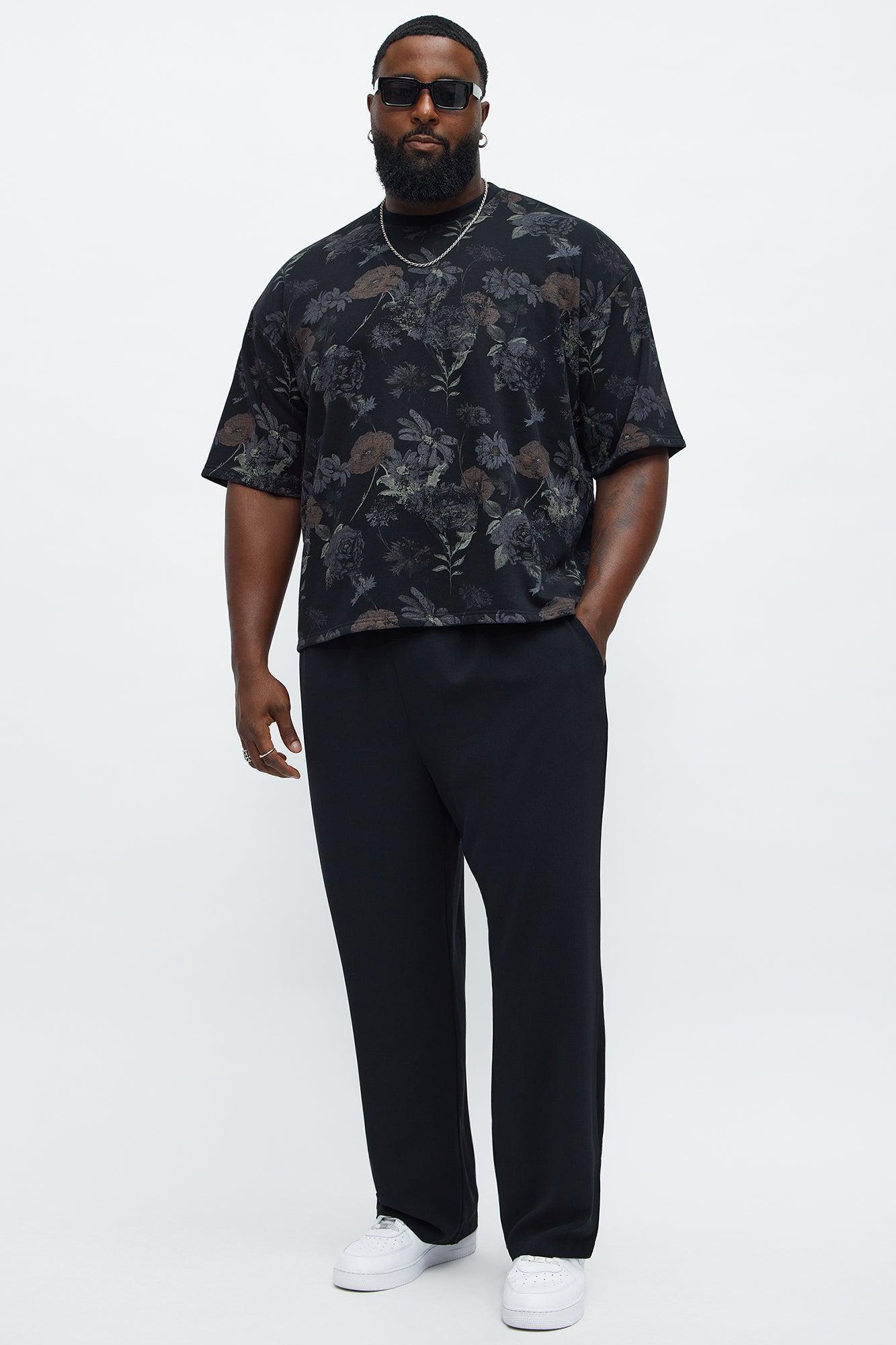 Golden Hour Straight Elastic Waist Trousers - Black Male Product Image