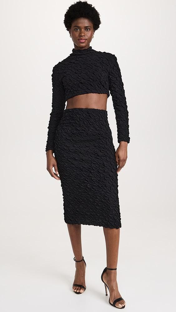 Dur Doux Puckered Knit Midi Length Skirt | Shopbop Product Image