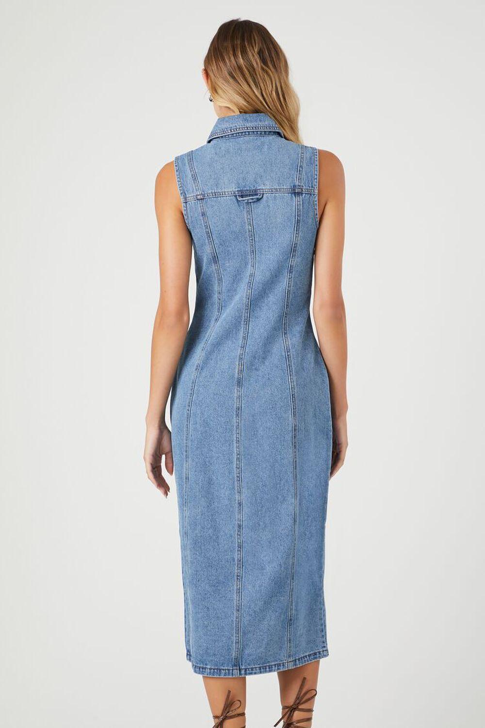 Denim Button-Up Midi Dress | Forever 21 Product Image