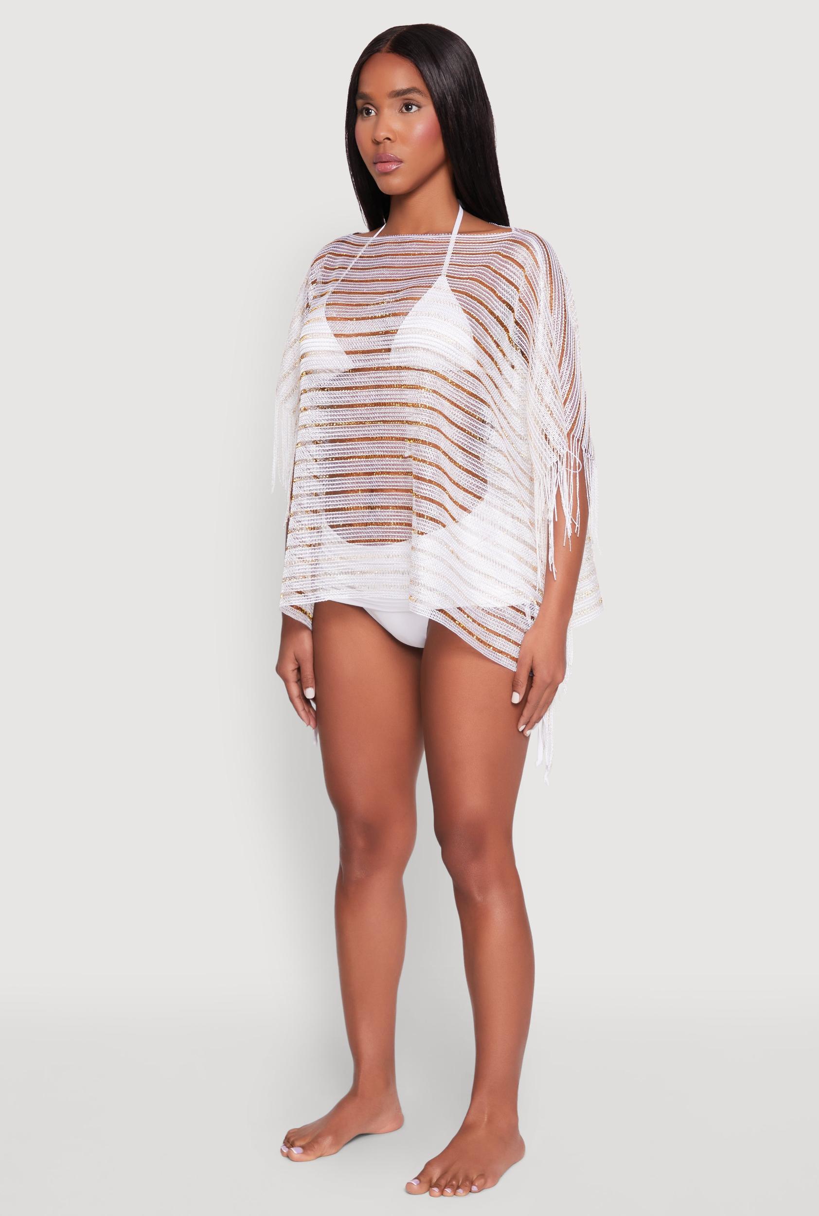 Shadow Stripe Swim Cover Up Female Product Image