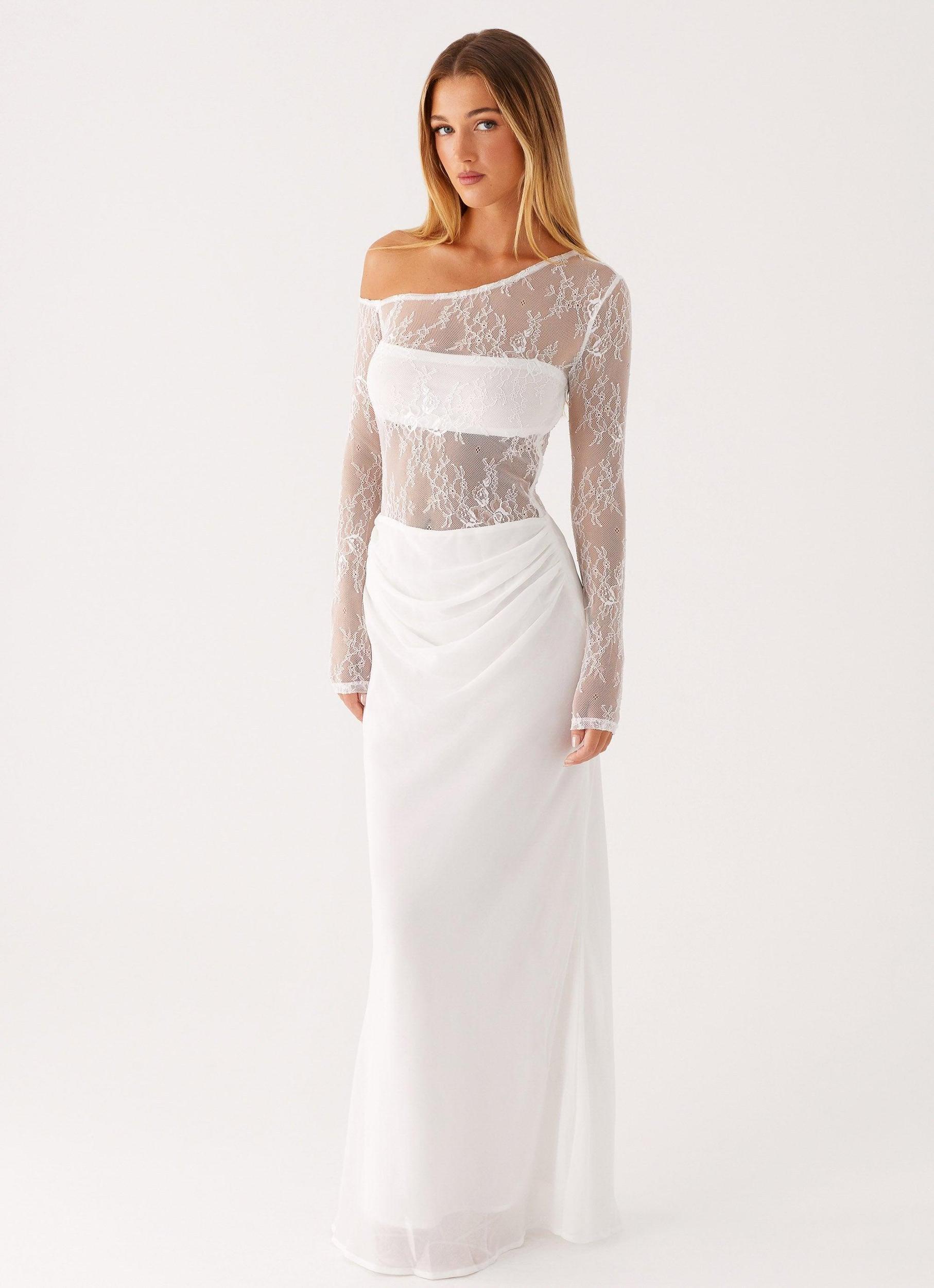 Take Your Time Maxi Dress - White Product Image