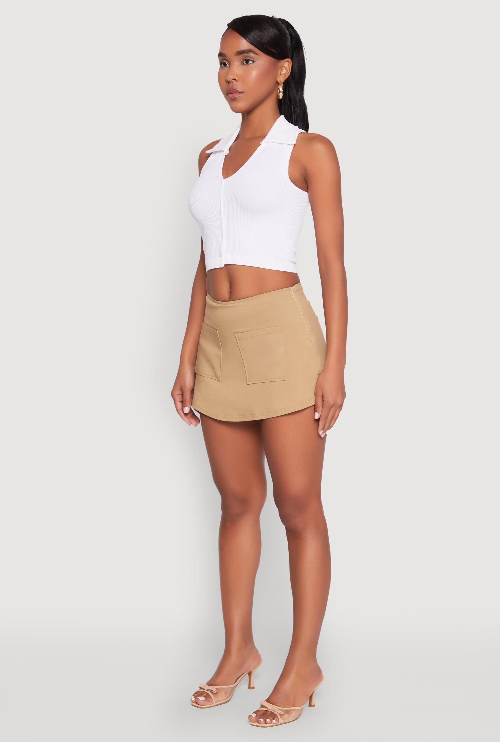 Womens Front Pocket Mini Skort Product Image
