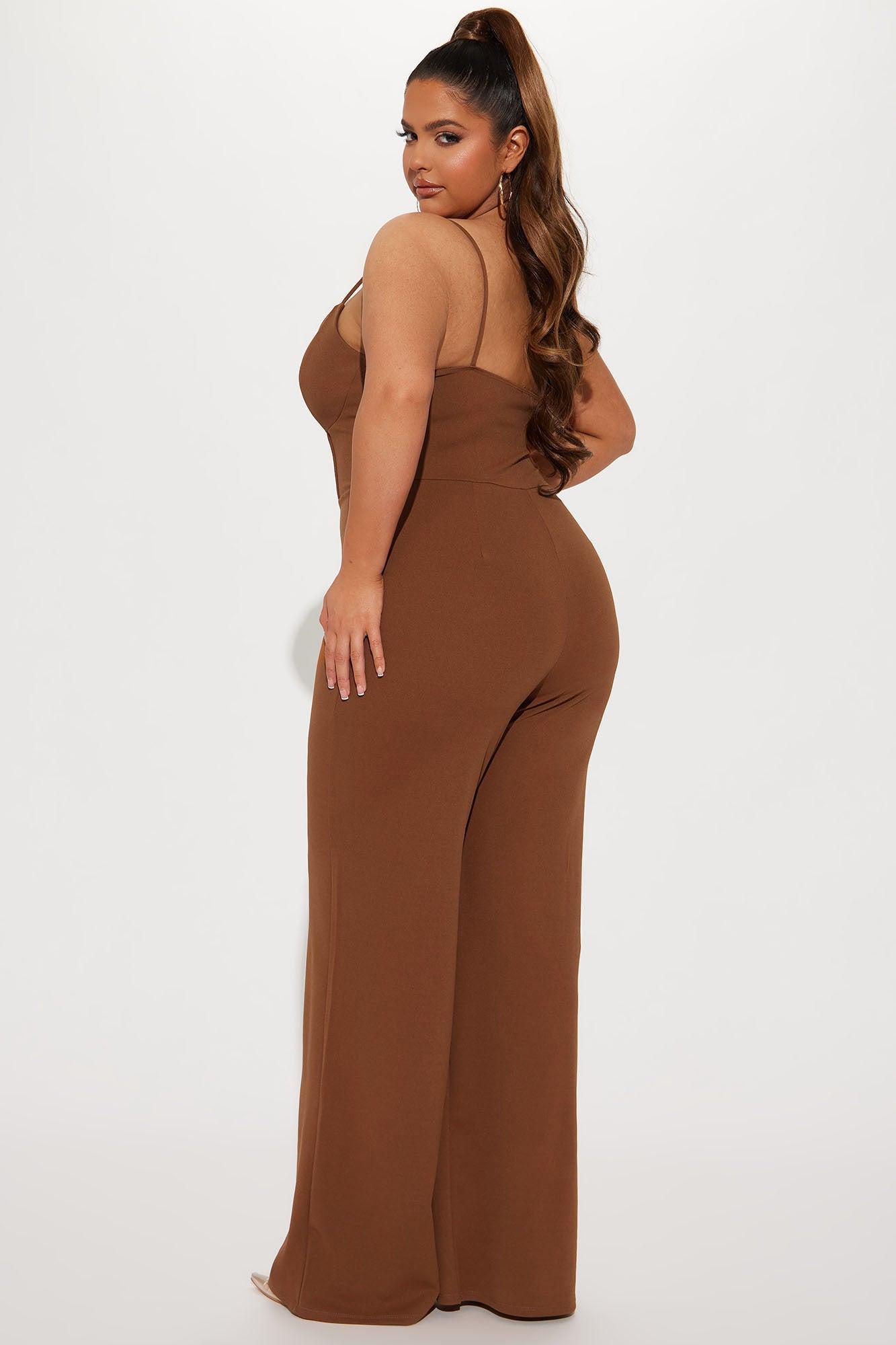 Taking Notes Jumpsuit - Mocha Product Image