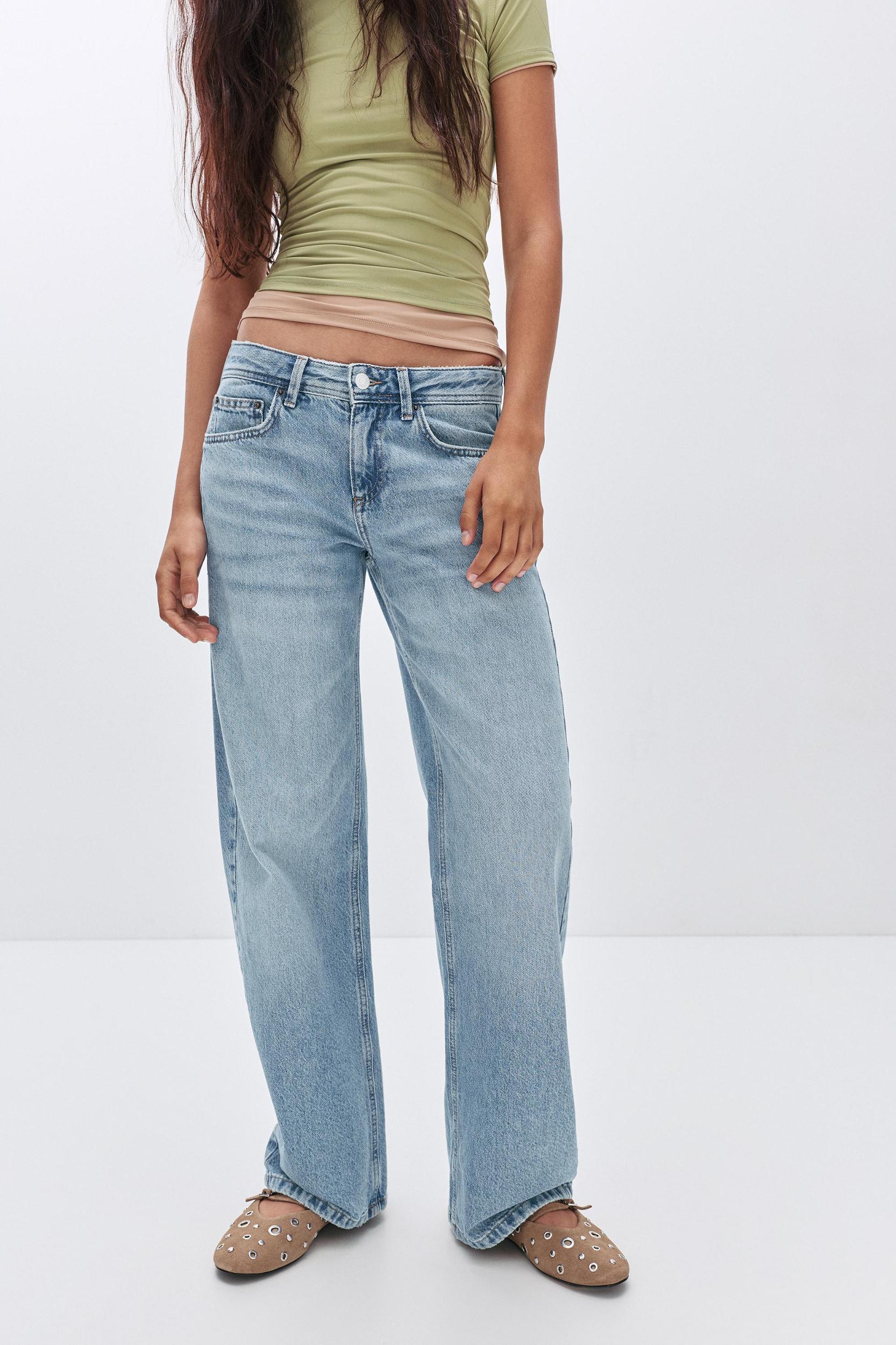 Low-waist straight-leg jeans Product Image