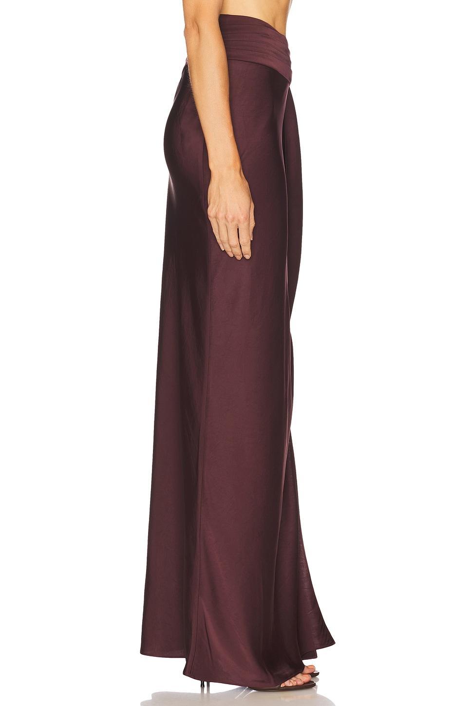 Lightweight Satin Asymmetric Maxi Skirt Lapointe Product Image