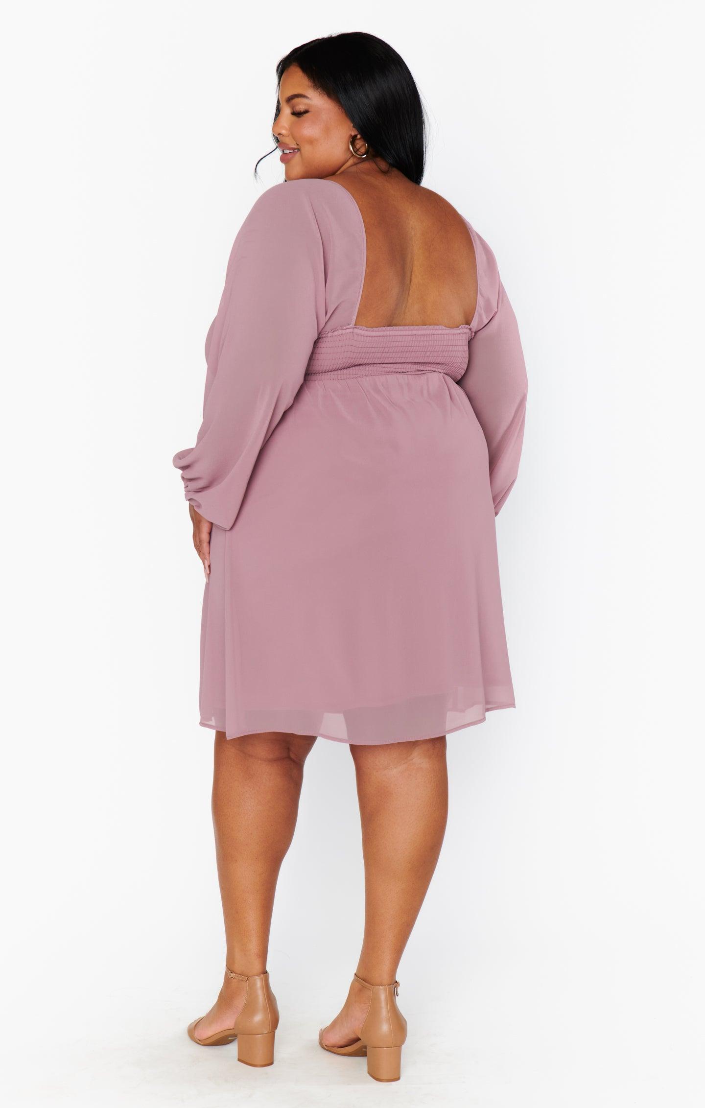 Becca Babydoll Dress ~ Antique Rose Chiffon Product Image