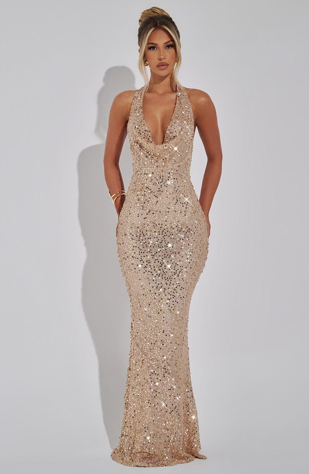 Lorena Maxi Dress - Gold Lined Product Image