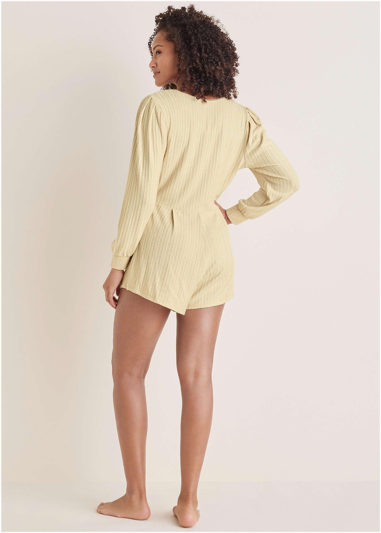 Brunch Knit Romper - Macadamia Product Image