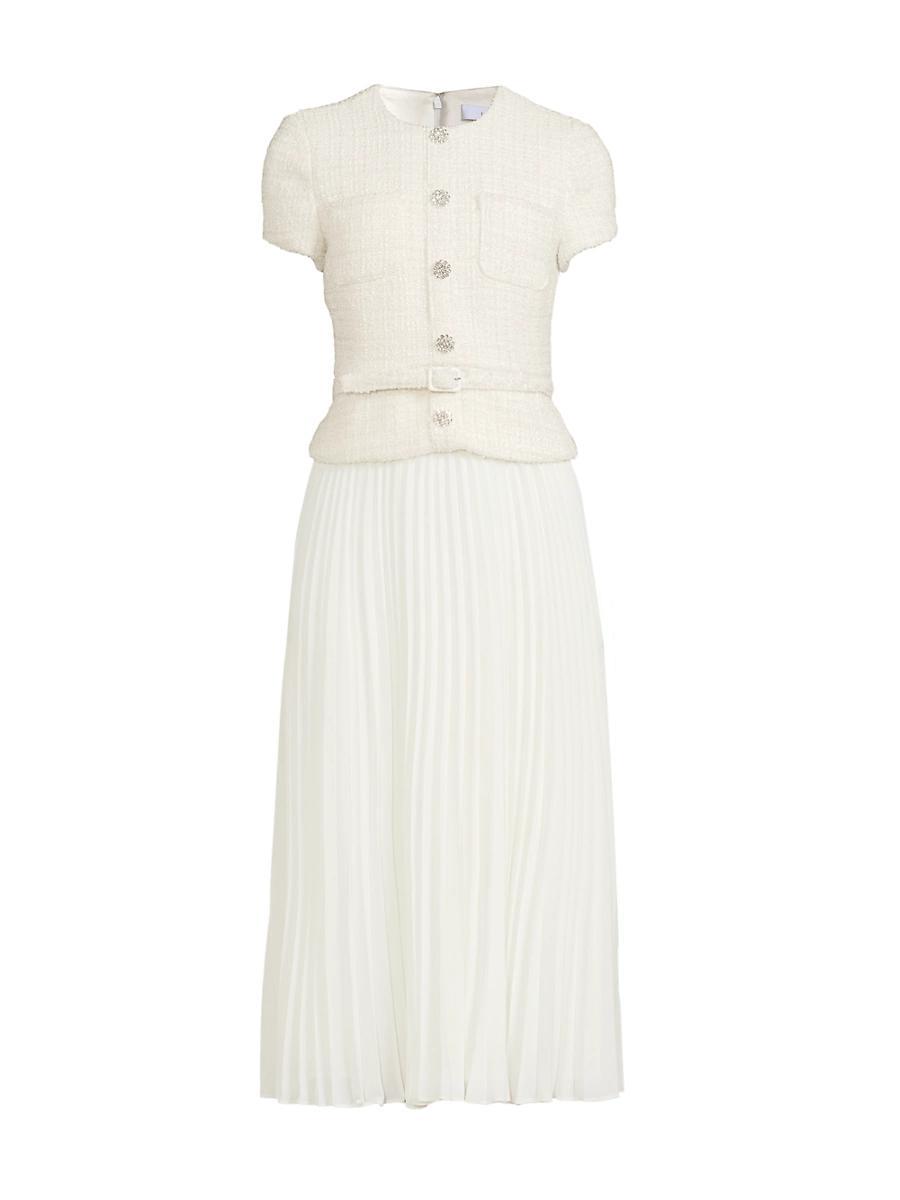 Womens Pamela Pieced Tweed Midi-Dress Product Image