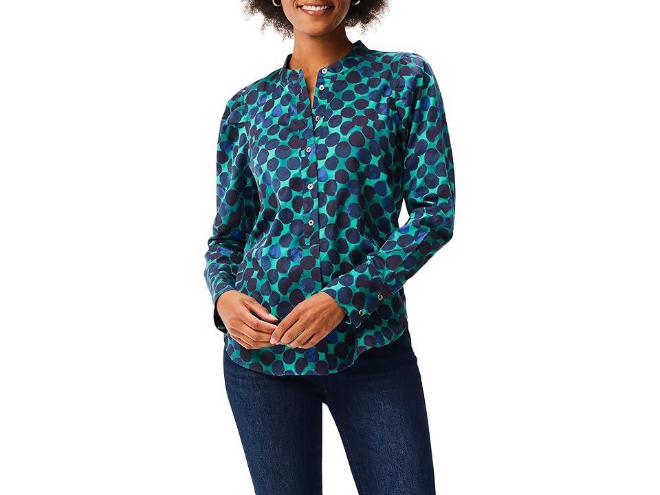 Womens Plus Size Ocean Dot Stretch Cotton Top Product Image