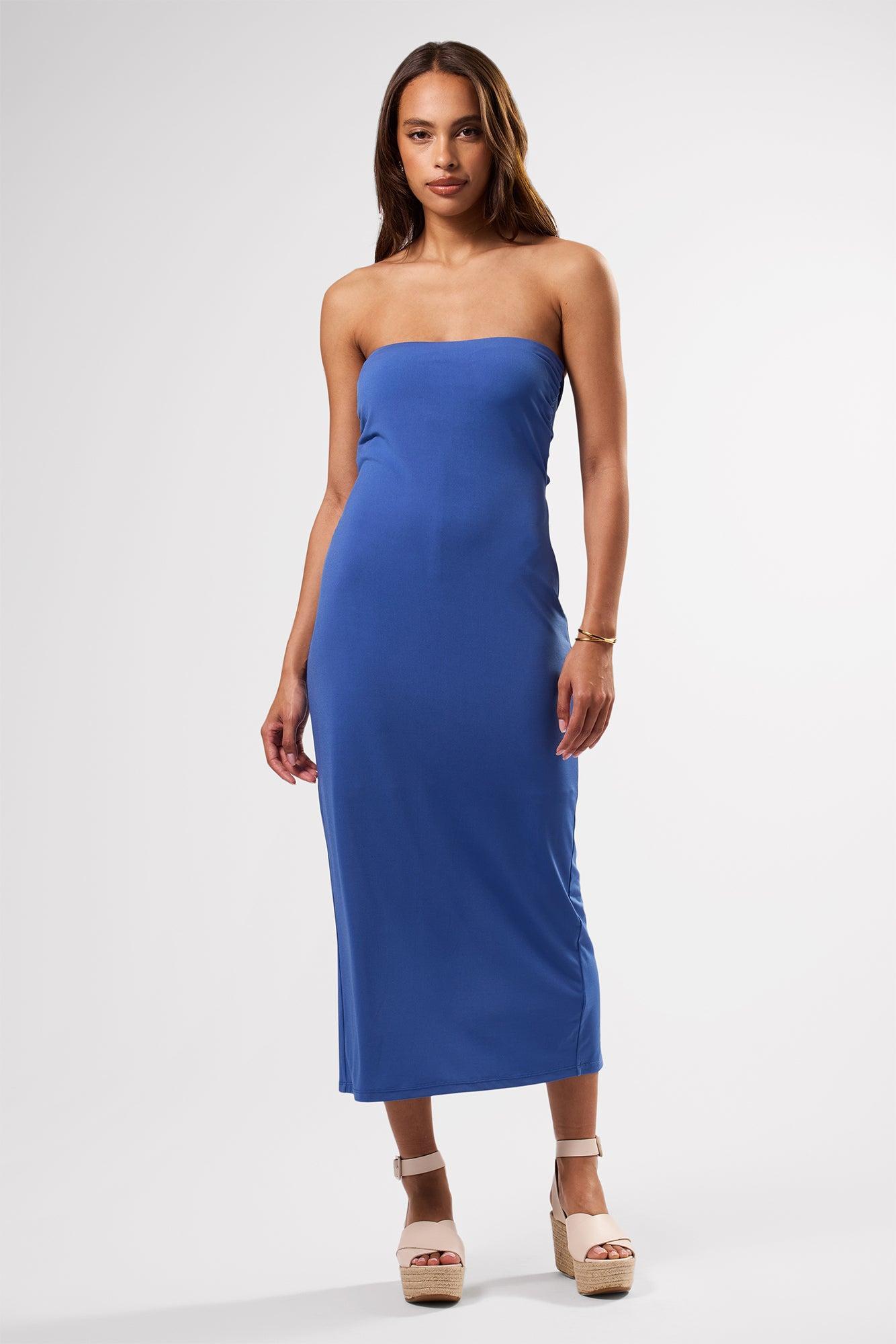 Gio Stretch Knit Dress - Aegean Blue Product Image