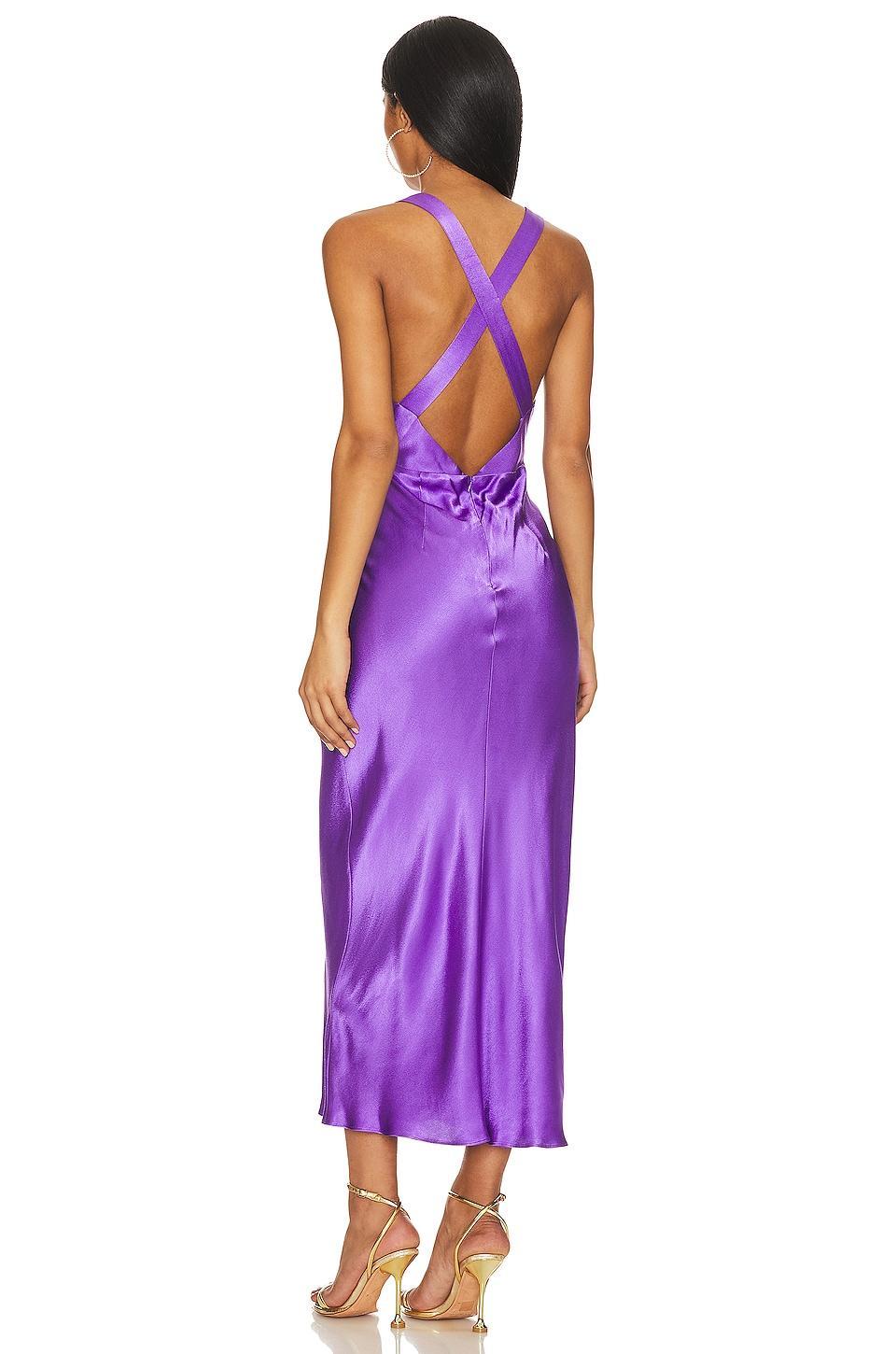 Lana Plunged Cross Back Midi Dress Shona Joy Product Image