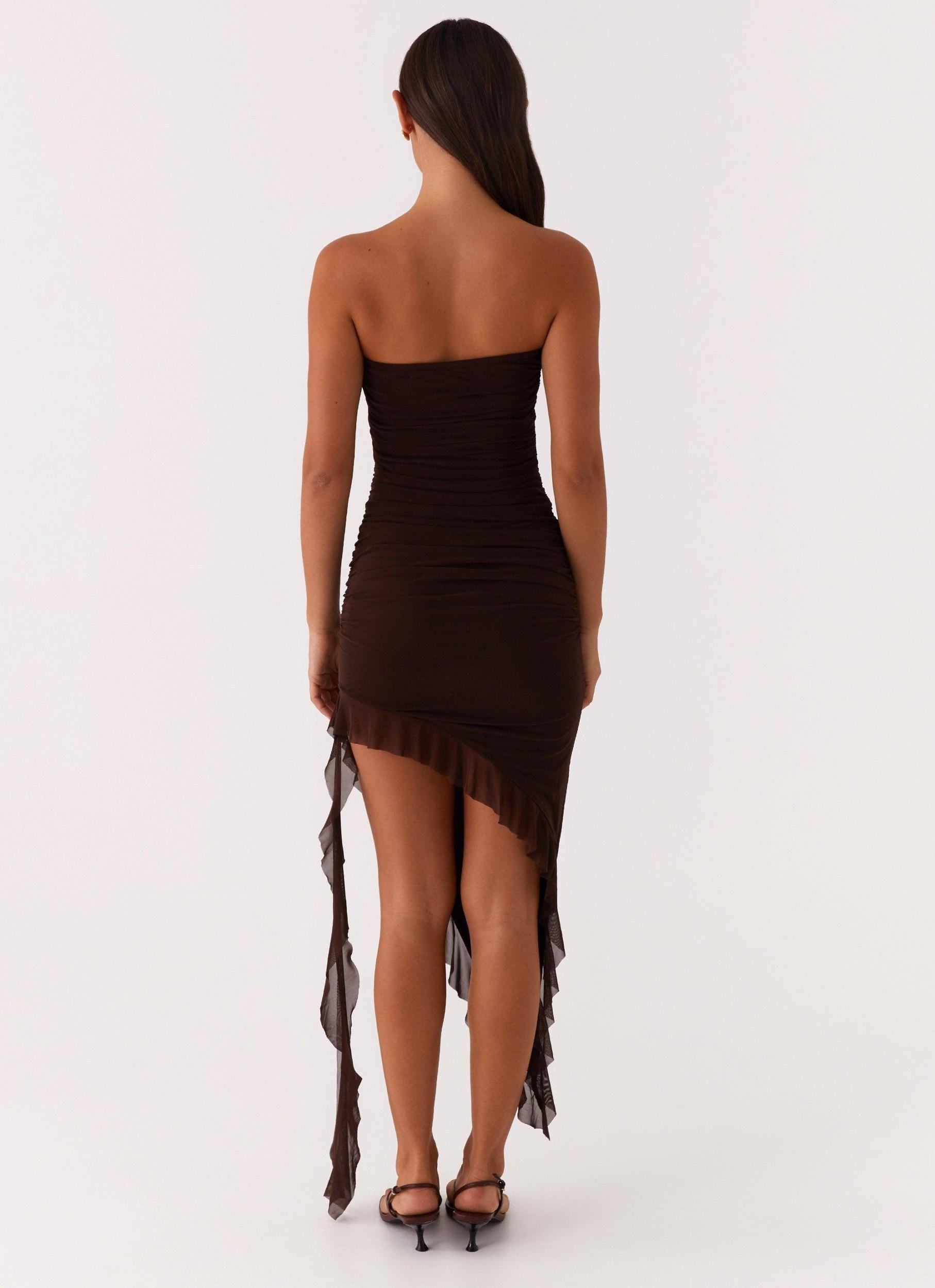 Aoife Midi Dress - Brown Product Image